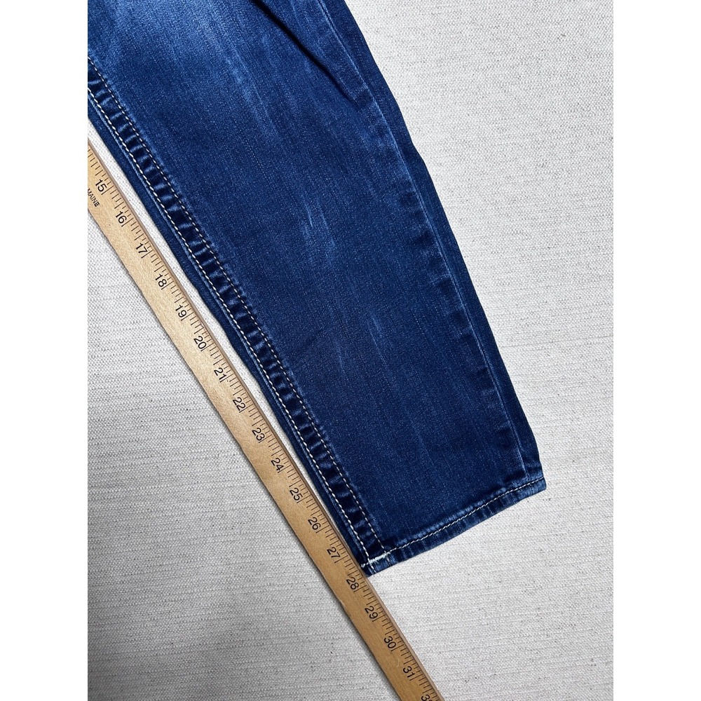 Rock Revival Tia Jeans Women's 31 Blue Denim Mid Rise Skinny Embellished Pockets - Picture 7 of 12